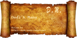 Deák Masa névjegykártya