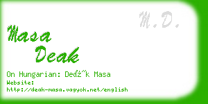 masa deak business card